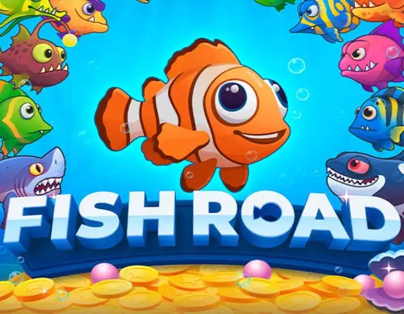 Fish Road slot icon by InOut, available at Spinsy Casino