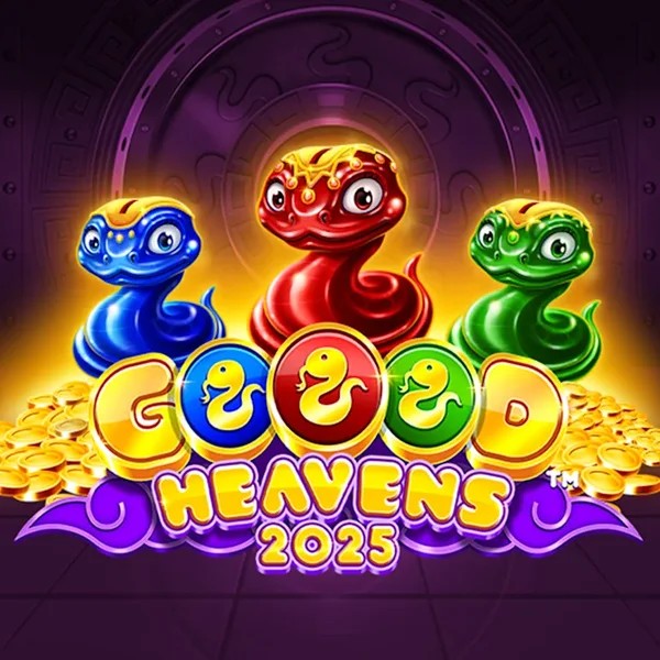 Official Slots logo: Goood Heavens by Rarestone Gaming at Spinsy Casino