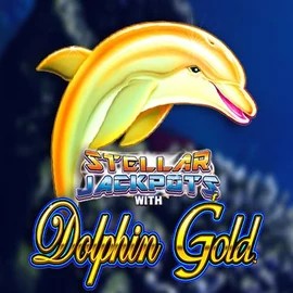 Enjoy Dolphin Gold with Stellar Jackpots by Lightning Box Game – logo hosted on spinsycasinoo.net