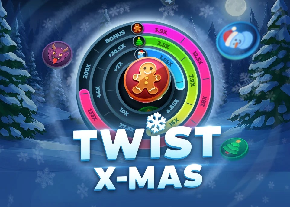 Twist X-mas slot logo by InOut at Spinsy Casino