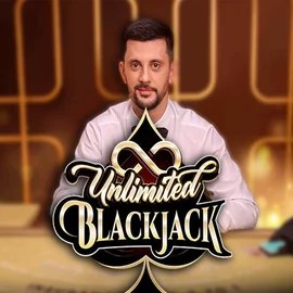 Unlimited Blackjack online game logo by Ezugi on spinsycasinoo.net